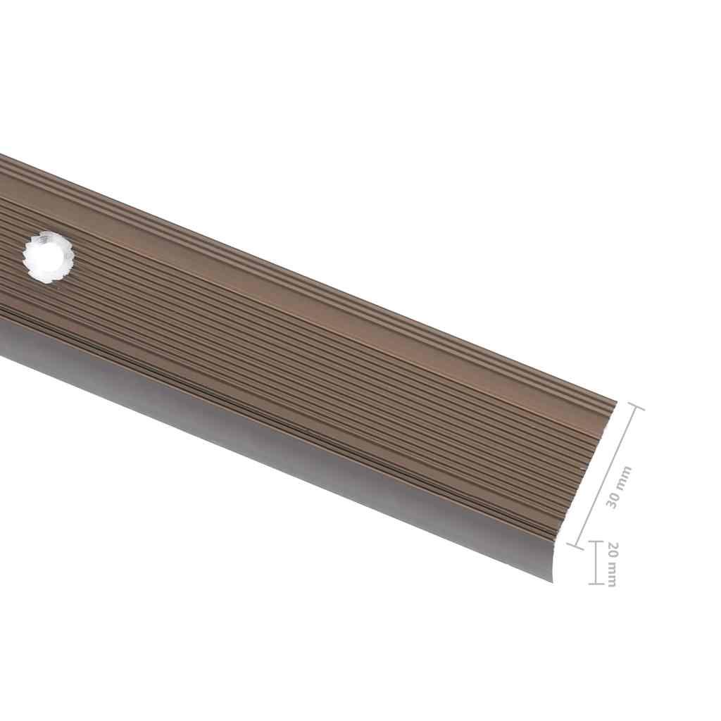 Treppenkantenprofile in L-Form 15 Stk. Aluminium 90 cm Silbern