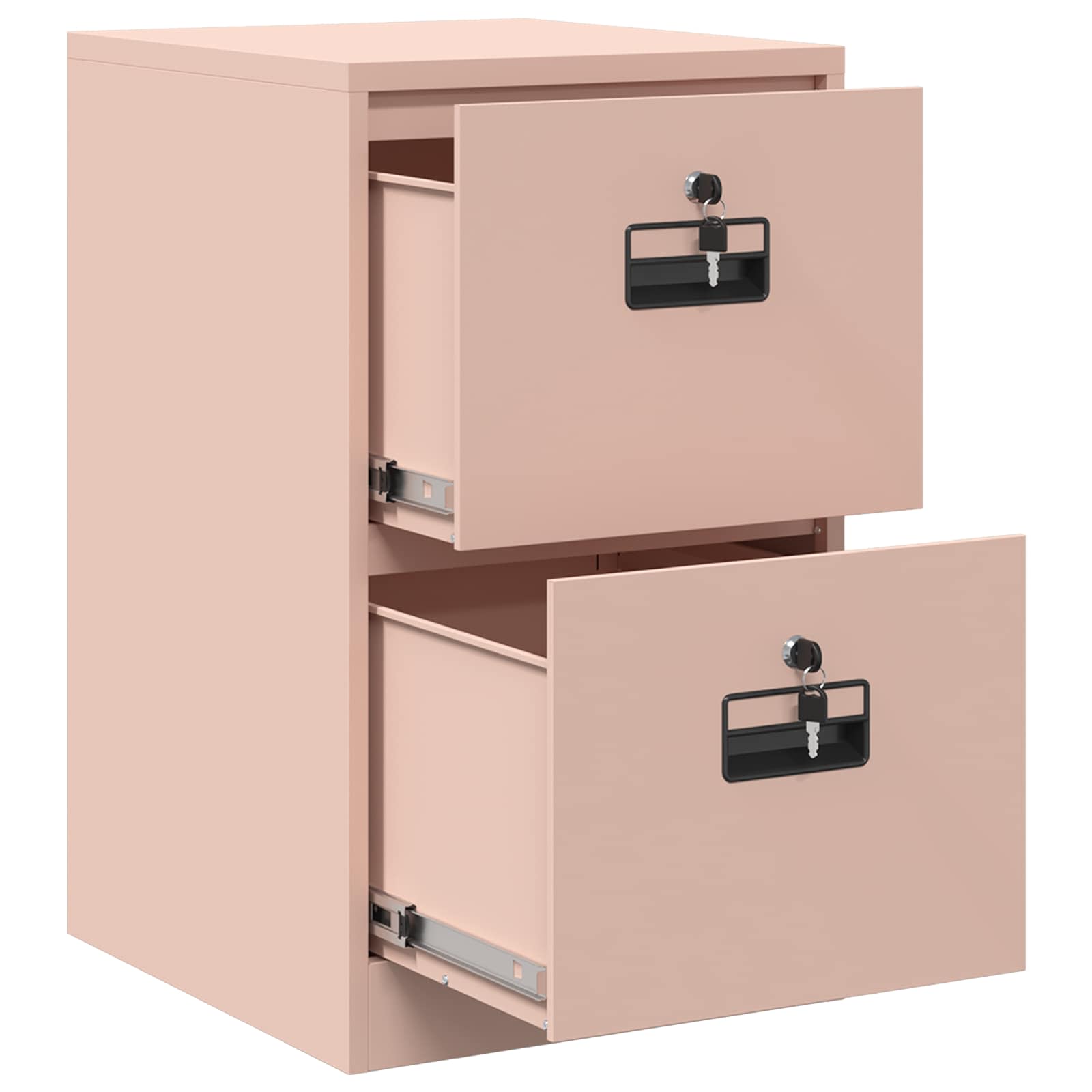 Aktenschrank 2 pcs Schwarz 44 x 50 x 139 cm Kaltgewalzter Stahl