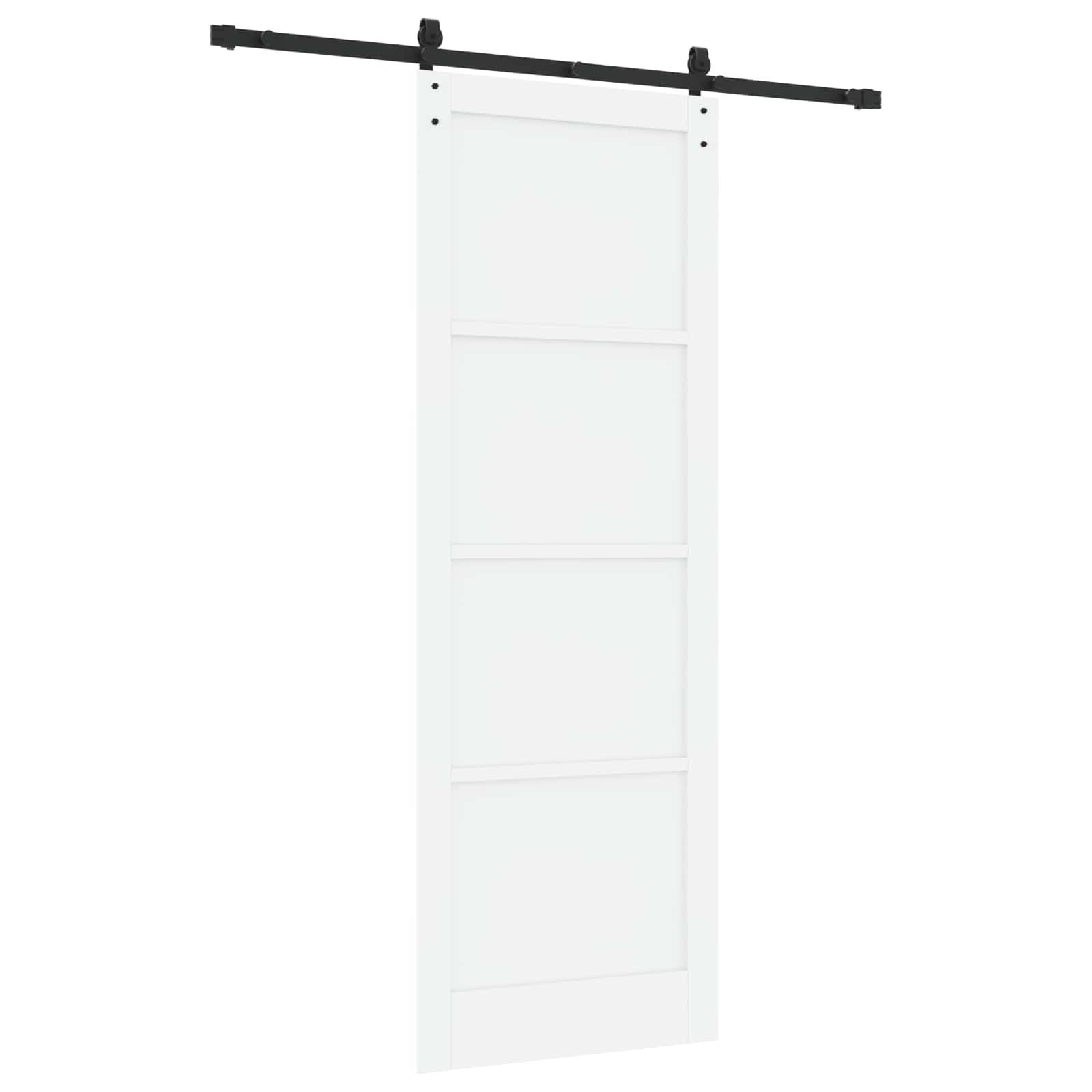 Schiebetür Natürlich und Schwarz 61 x 198,5 cm