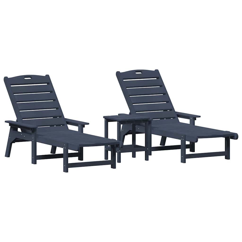 Sonnenliege 2 pcs Weiß 195,5 x 53 x 98,5 cm Polyethylen