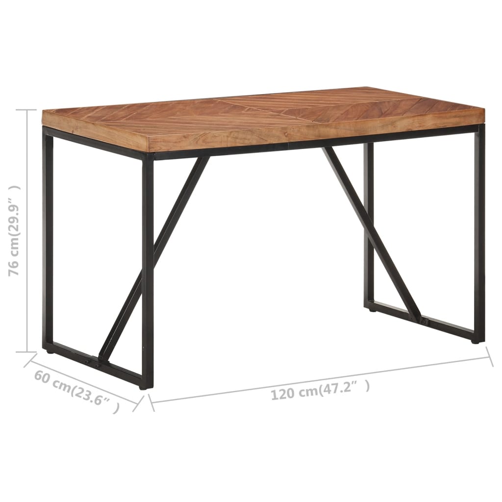 Esstisch 140x70x76 cm Massivholz Akazie und Mango