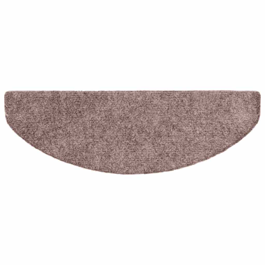 Stufenmatten Selbstklebend 15 Stk. 56x17x3 cm Hellbraun Halbrund
