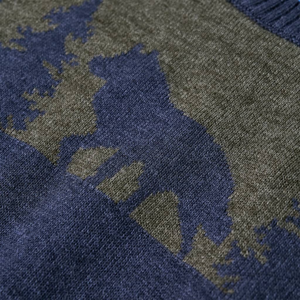 Kinderpullover Gestrickt Marineblau 104