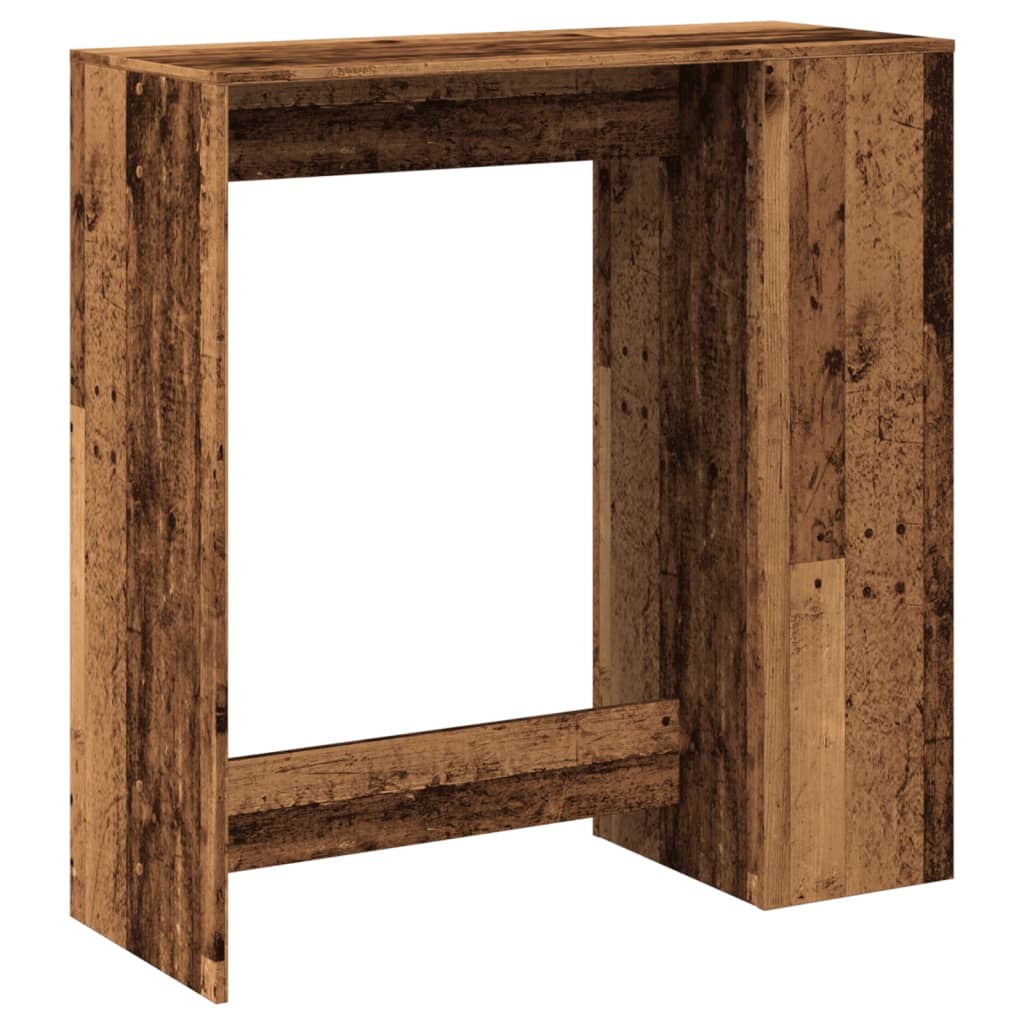Bartisch Schwarz Eichen-Optik 101 x 40 x 103,5 cm Holzwerkstoff