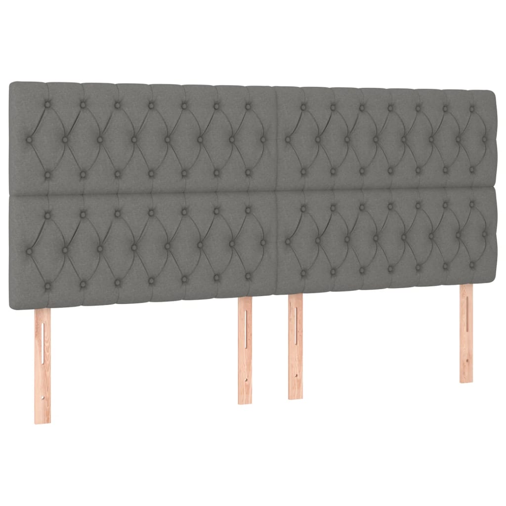 Kopfteil Hellgrau 80x7x118/128 cm Stoff