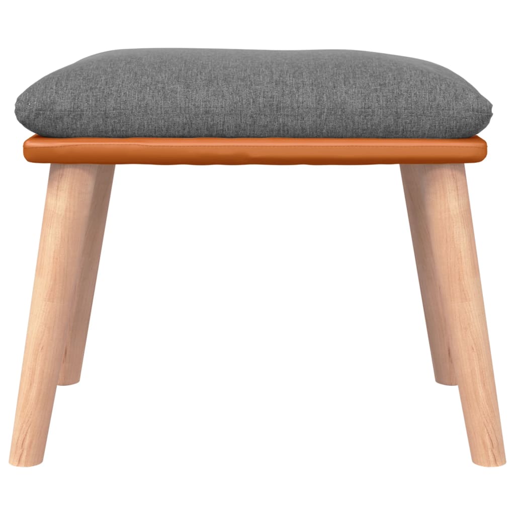 Schaukelsessel mit Hocker Dunkelgrau Stoff