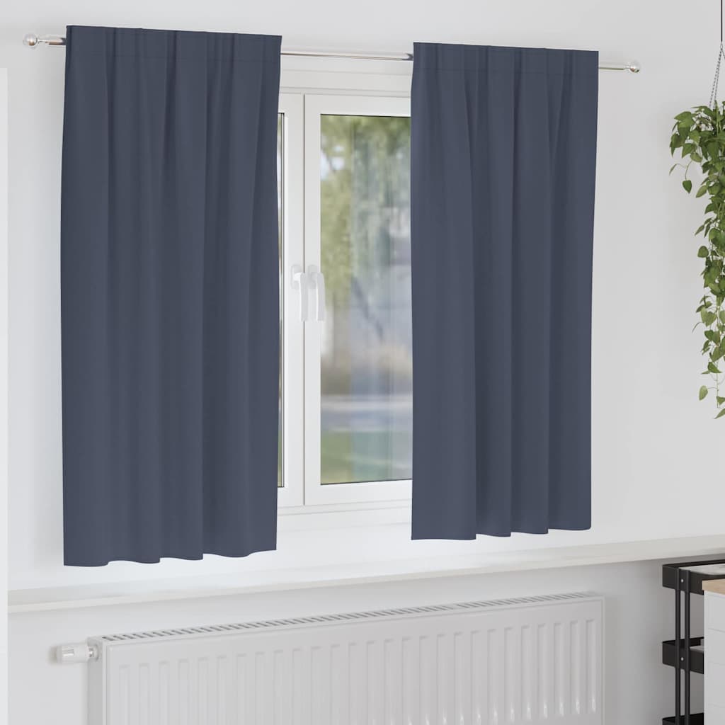 Verdunkelungs-Vorhänge mit Ringen 2 pcs Beige 140 x 140 cm