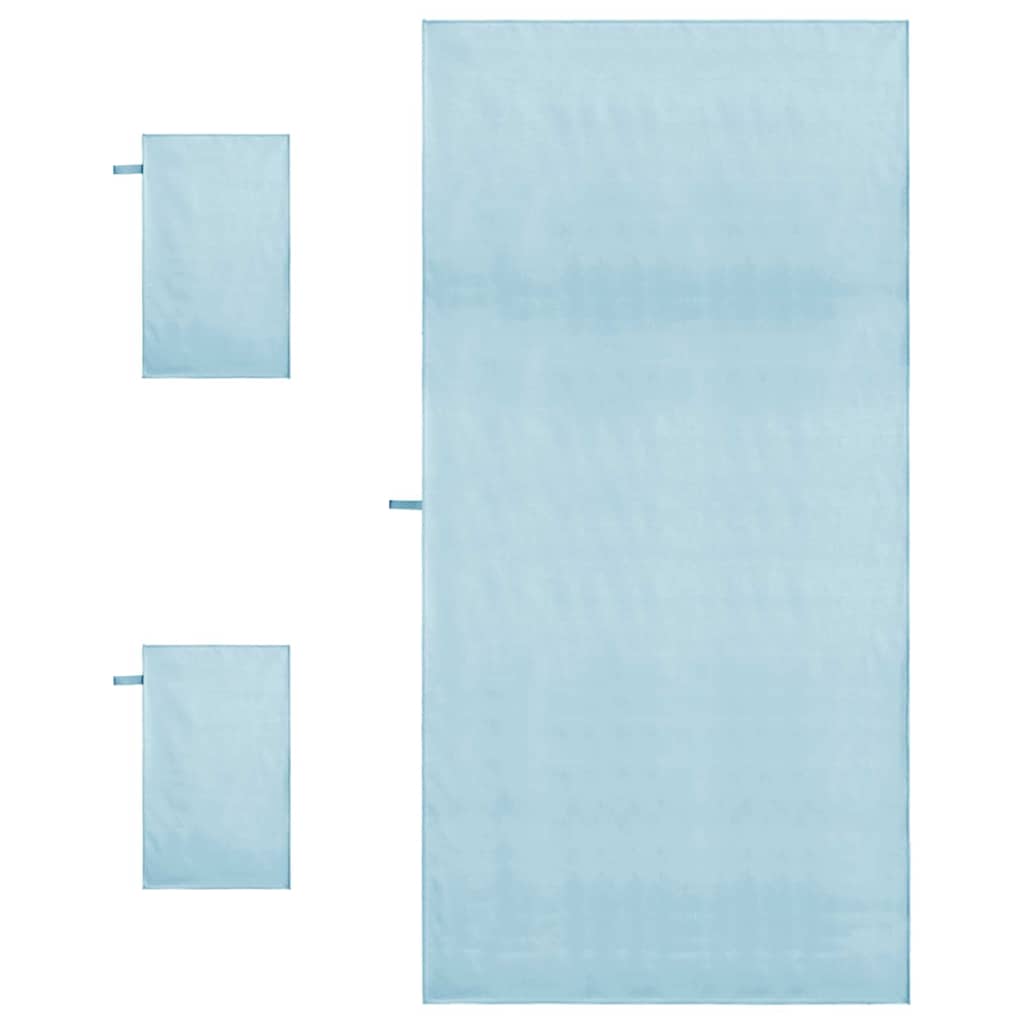 Sporthandtuch Set 3 pcs Schwarz Polyester und Polyamid