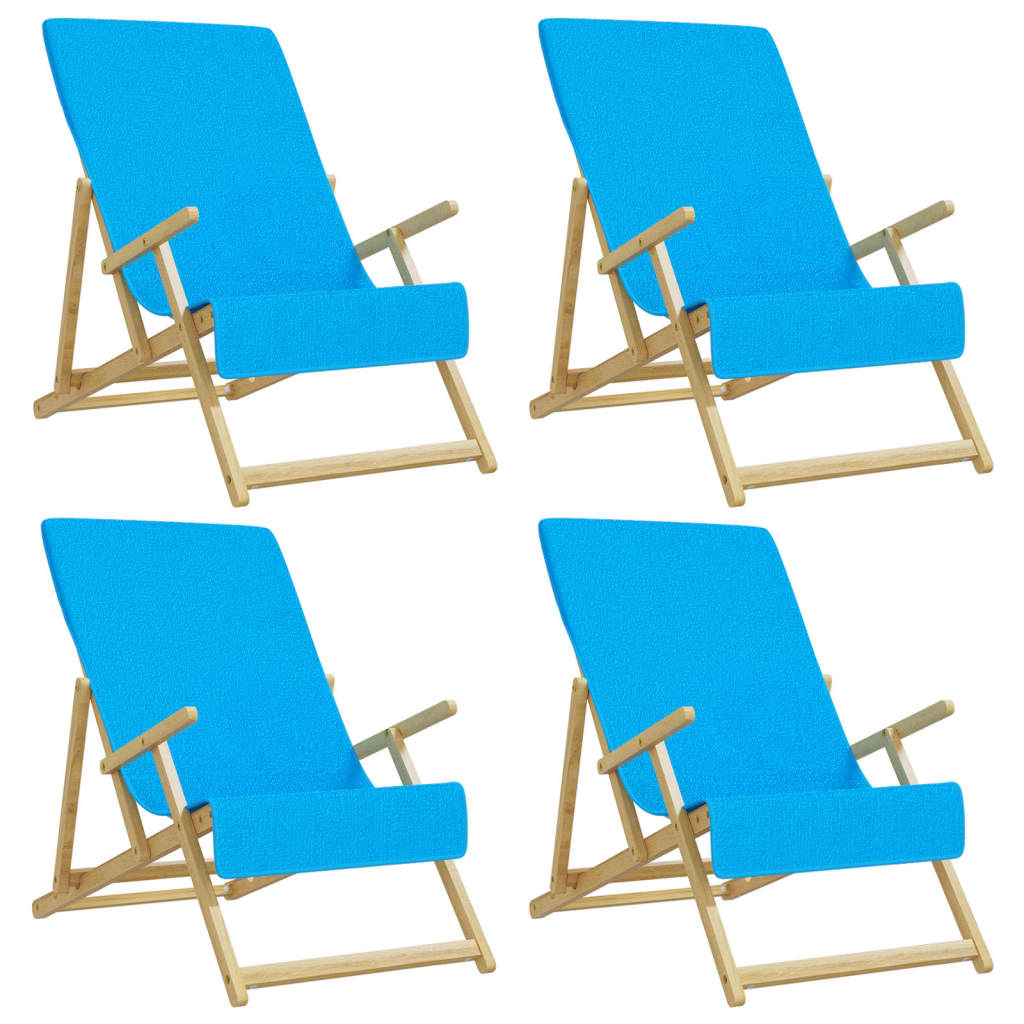 Strandtücher 4 Stk. Weiß 60x135 cm Stoff 400 GSM