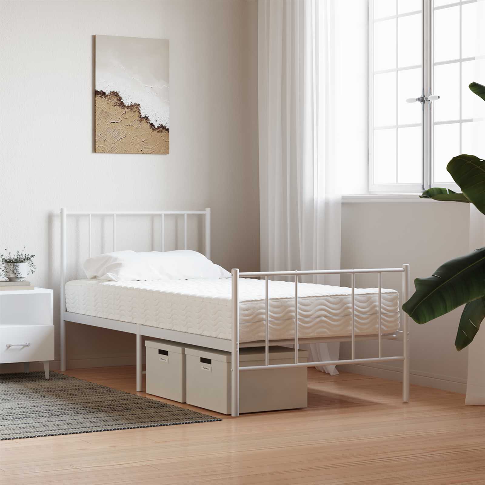 Schaumstoffmatratze Weiß 80x200 cm Härtegrad H2 H3
