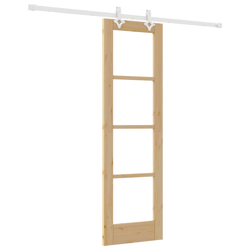 Schiebetür ORKDAL Natürlich und Schwarz 61 x 198,5 cm