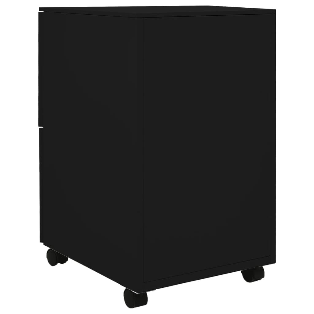 Aktenschrank mit Rollen Weiß 39x45x67 cm Stahl