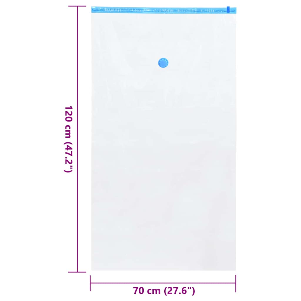 Aufbewahrungstaschen 5 pcs Transparent und Blau 70 x 50 cm