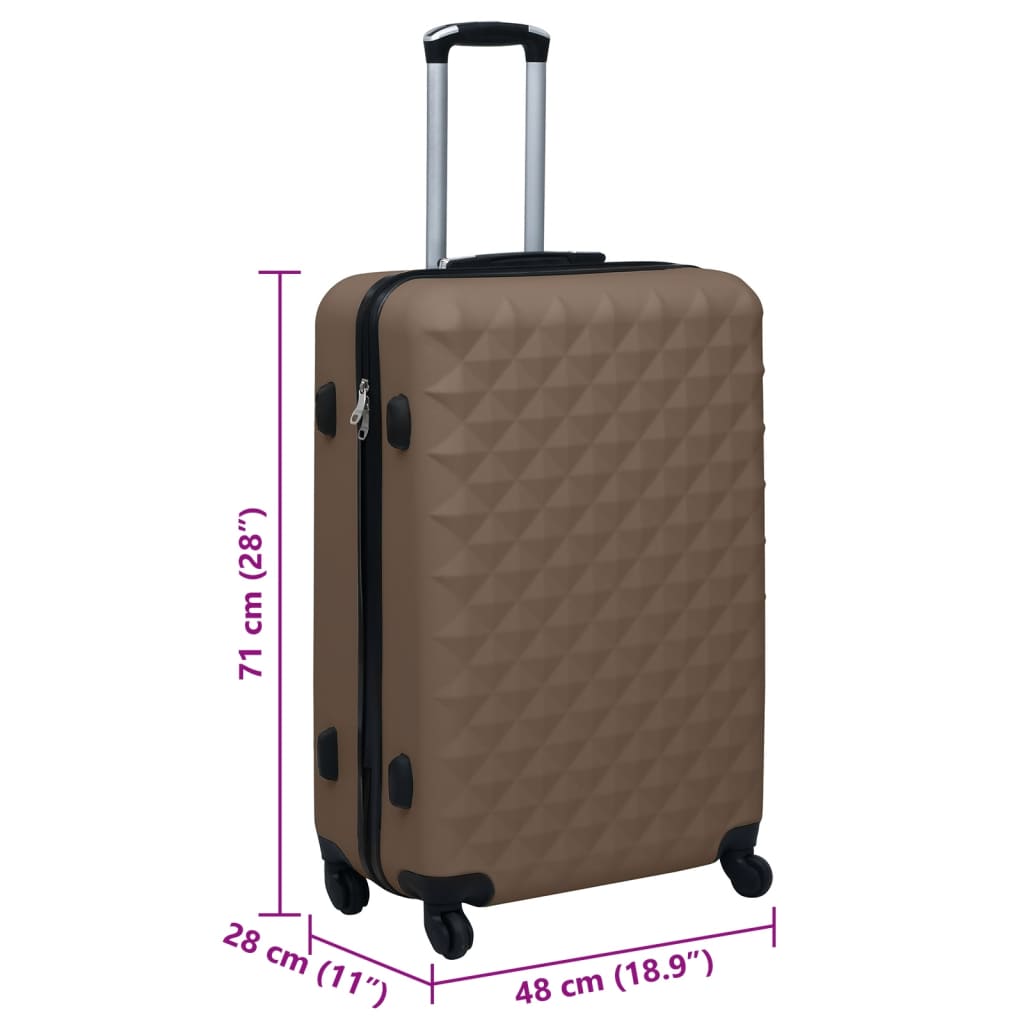 Hartschalen-Trolley Braun ABS