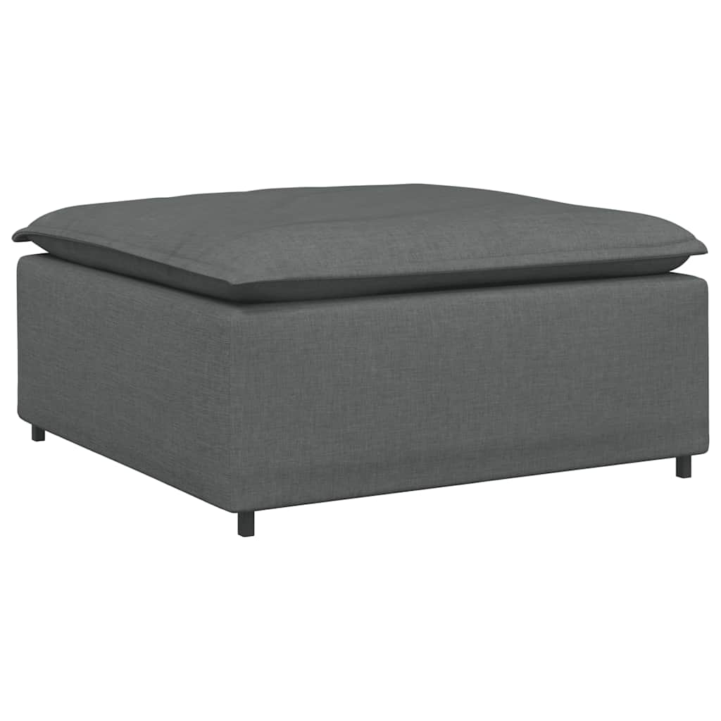 Modulares Sofa Endmodul mit Armlehne Kissen Hellgrau 100 cm