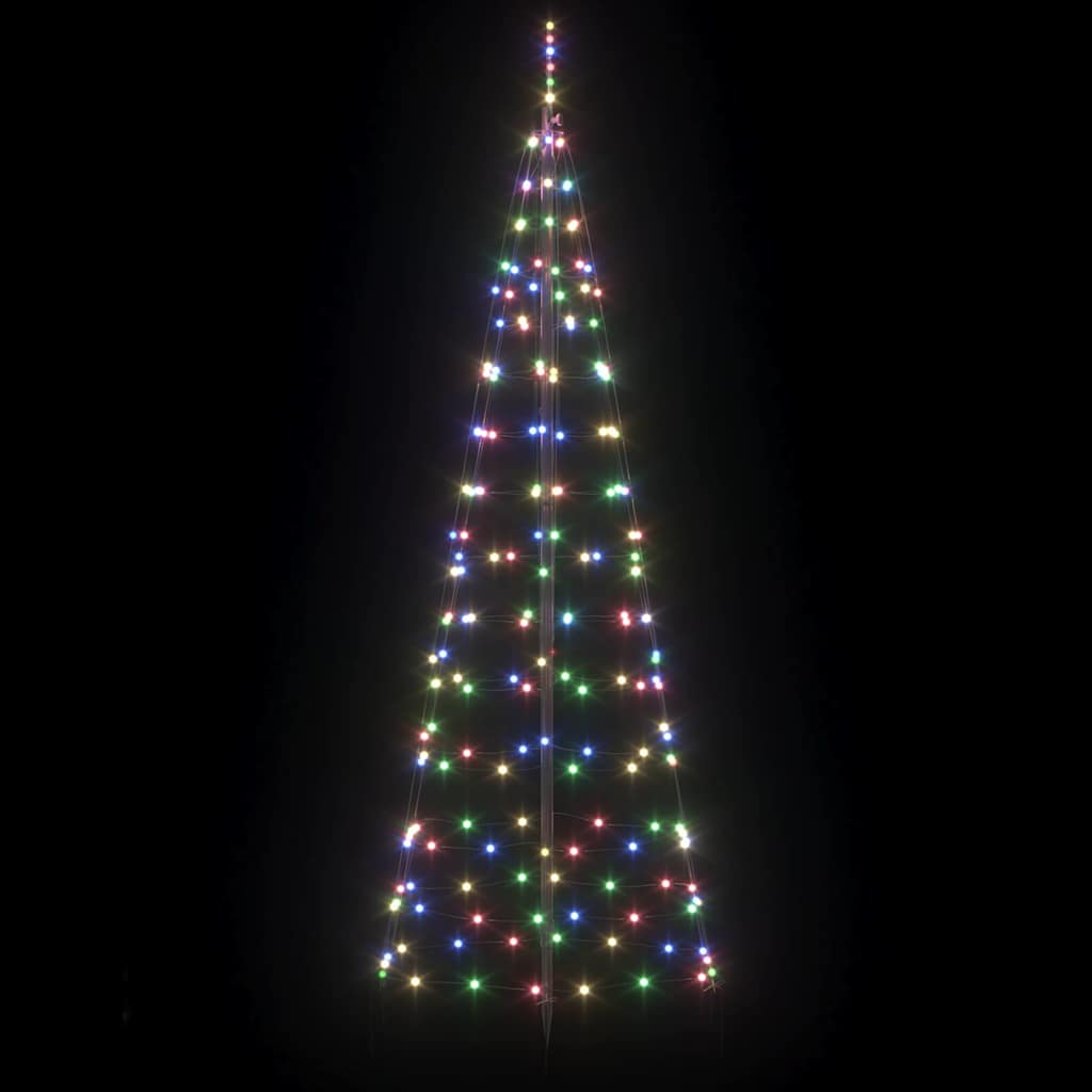 LED-Weihnachtsbaum mit Erdspießen 220 LEDs Warmweiß 180 cm
