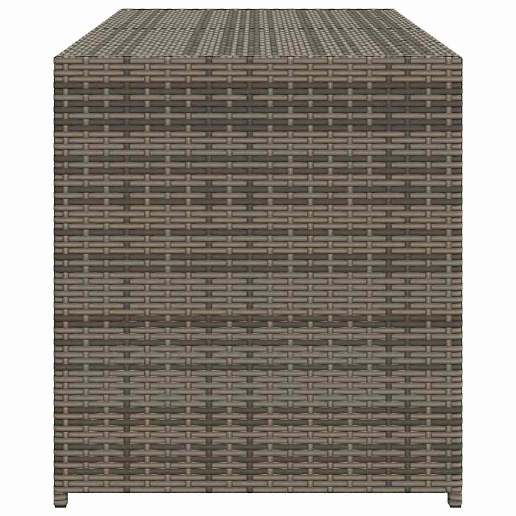 Gartentruhe Schwarz 283L Poly Rattan