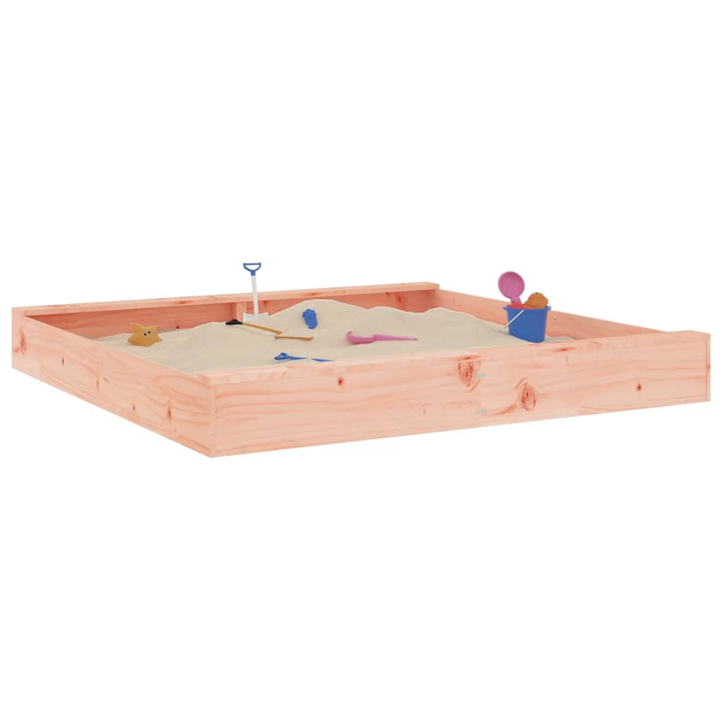 Sandkasten mit Sitzen Honigbraun Quadratisch Massivholz Kiefer