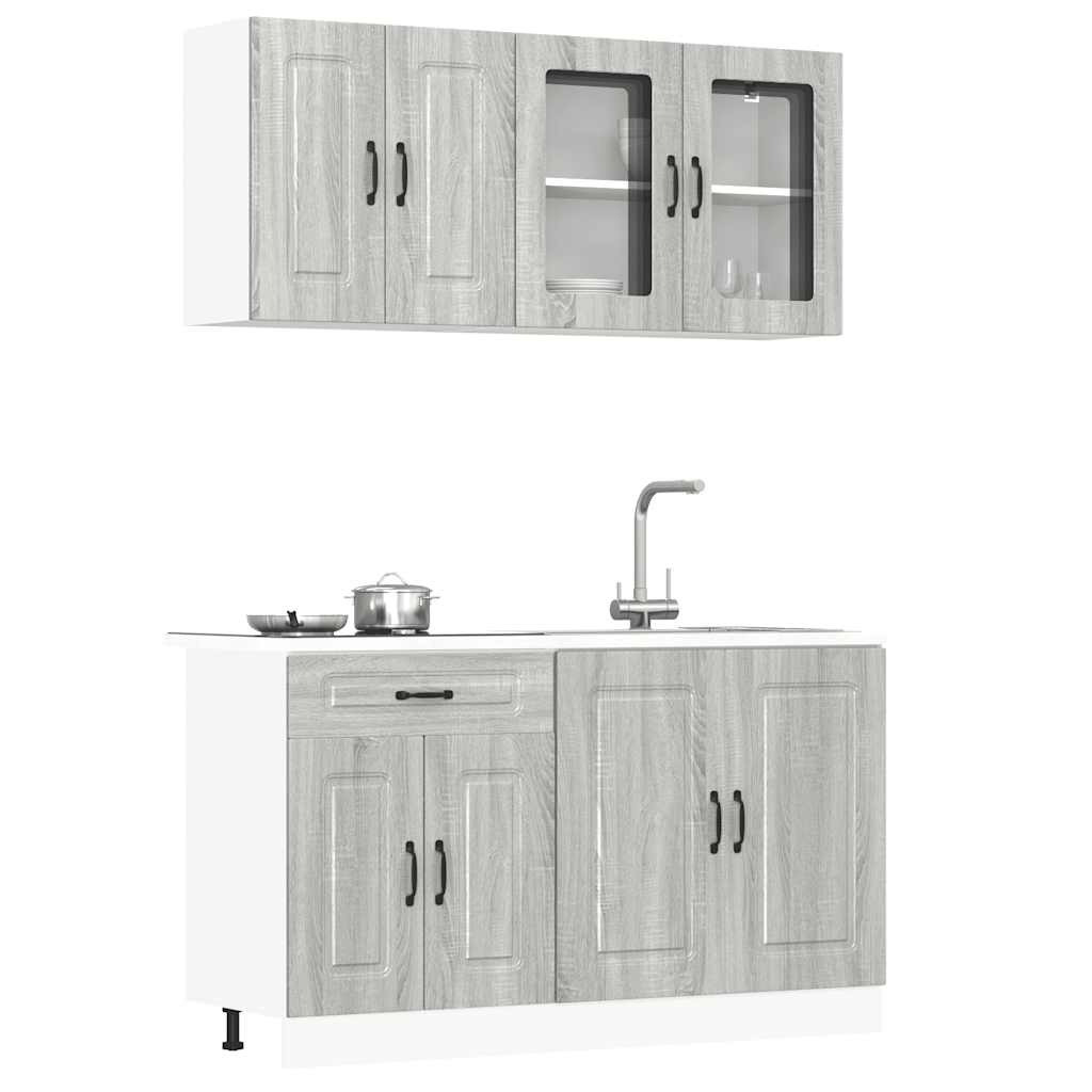 4-tlg. Küchenschrank-Set Kalmar Weiß Holzwerkstoff
