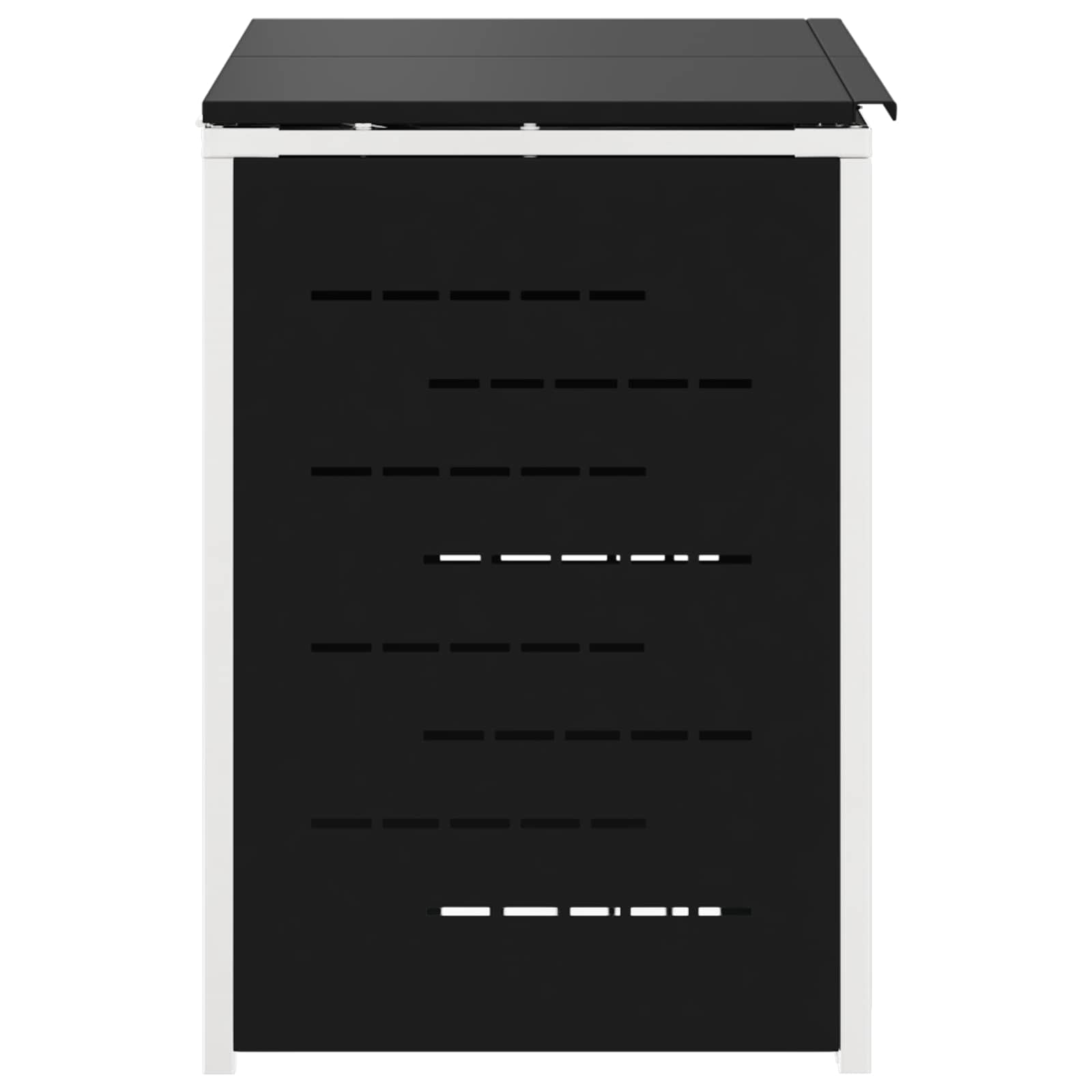 Mülltonnenbox for 2 Bins 240L Edelstahl Schwarz
