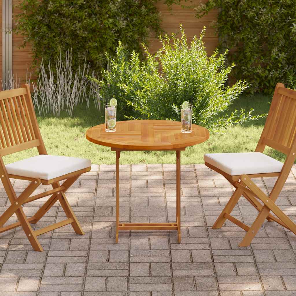 Tischplatte Massivholz Teak Rund 2,5 cm 40 cm