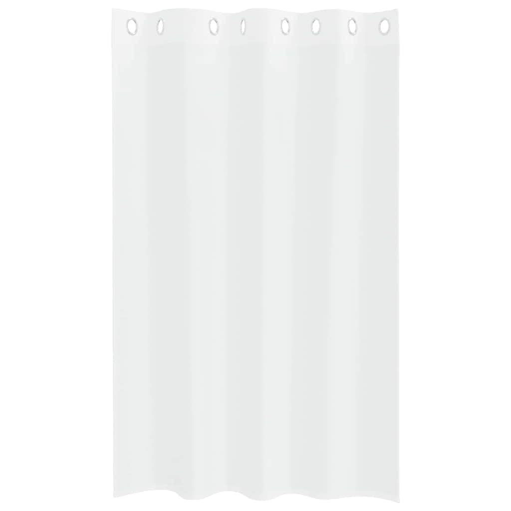 Voile-Vorhang mit Vorhängen 2 pcs Weiß 140 x 140 cm Polyester