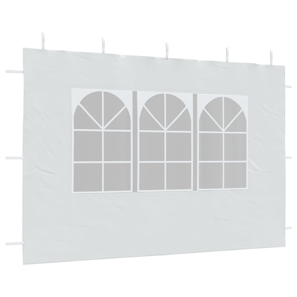 Party Zelt Seitenteil 2 pcs 300 x 195 cm Rot PE und Stahl