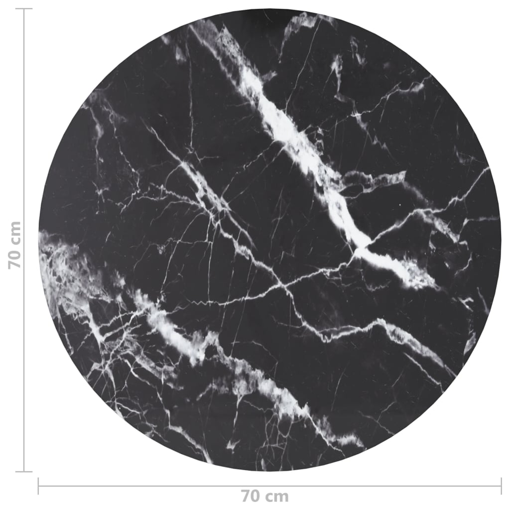 Tischplatte aus gehärtetem Glas quadratisch 700x700 mm