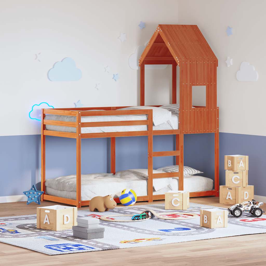Dach für Kinderbett 60x89x134,5 cm Massivholz Kiefer