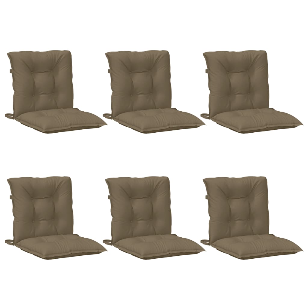 Niedriglehner-Auflagen 2 Stk Melange Anthrazit 100x50x7cm Stoff