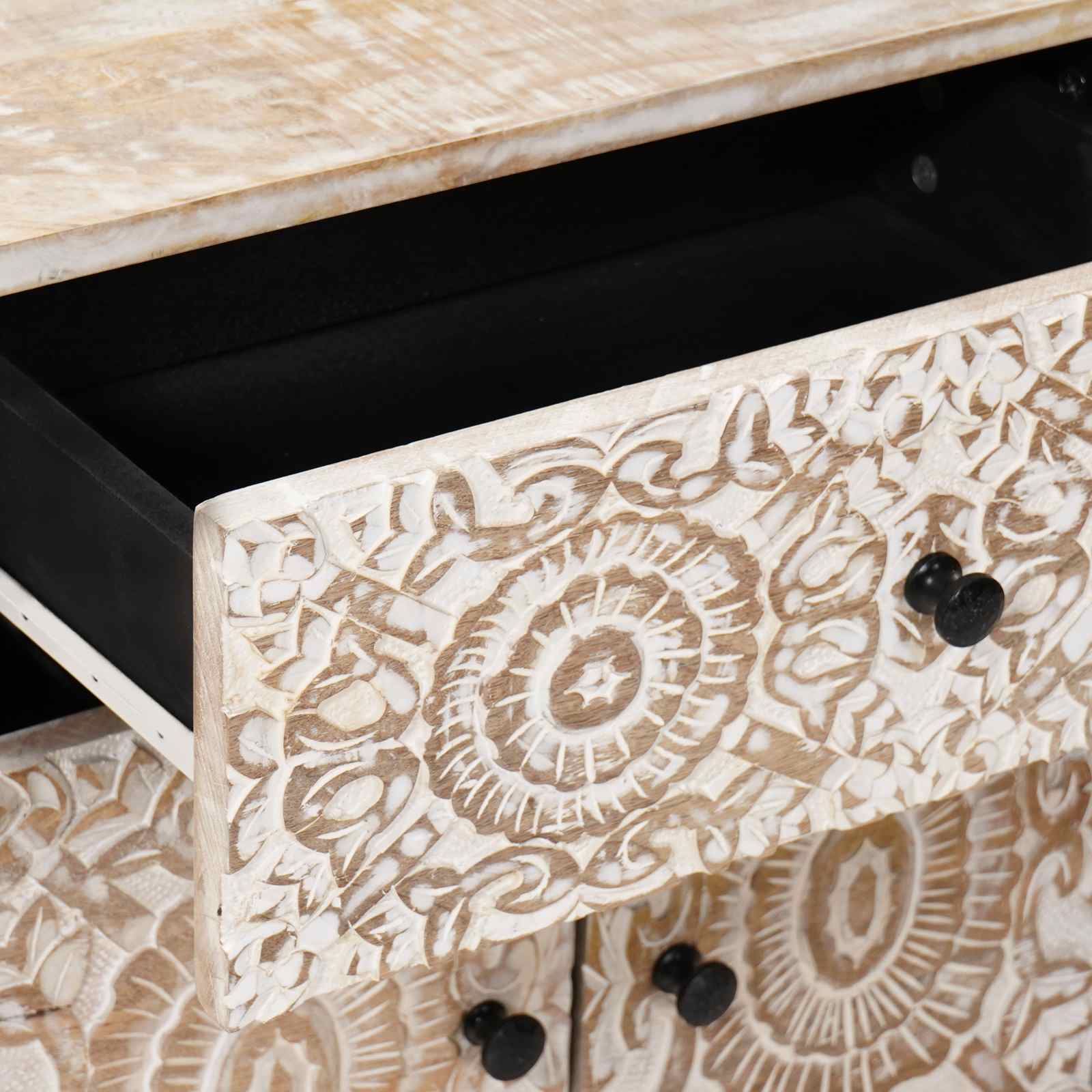 Bettkasten Braun 50 x 33 x 60 cm Massivholz Mango