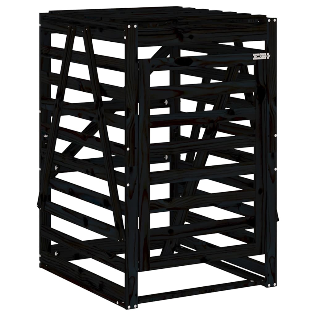 Mülltonnenbox 84x90x128,5 cm Massivholz Kiefer