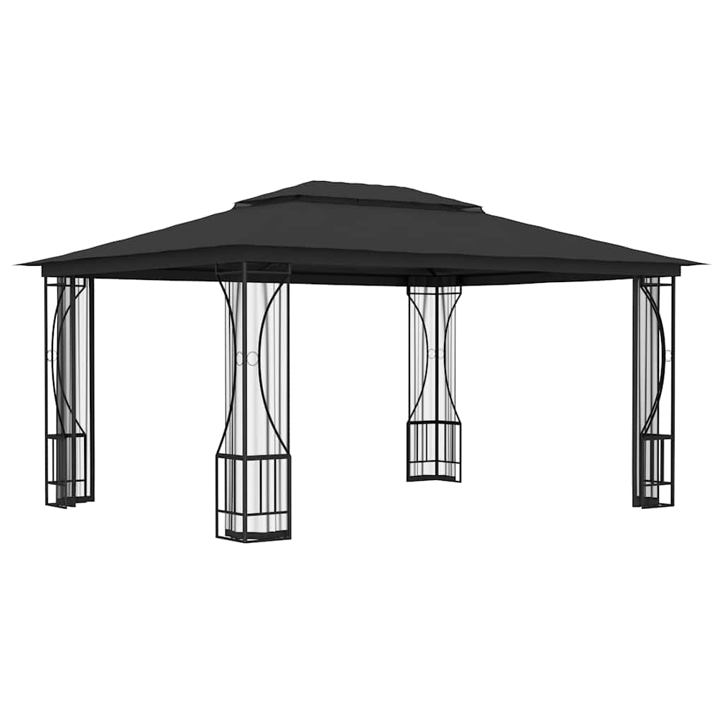 Pavillon mit Netz 300x300x265 cm Creme