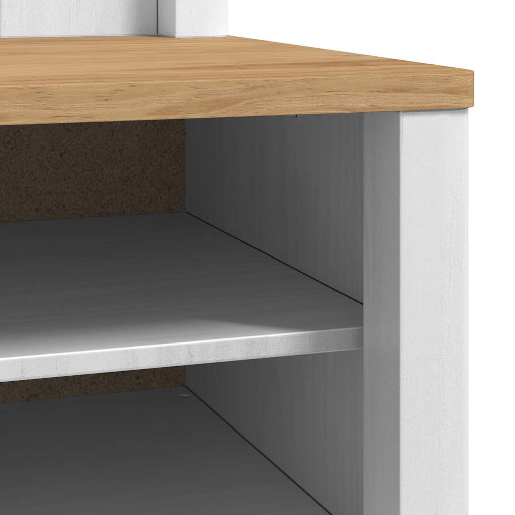 Flurschrank FLORO Wachsbraun 50 x 40 x 158 cm Massivholz Kiefer