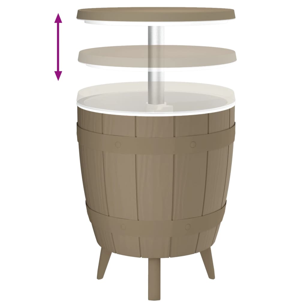 3-in-1 Tisch mit Eiskühler Schwarz Polypropylen