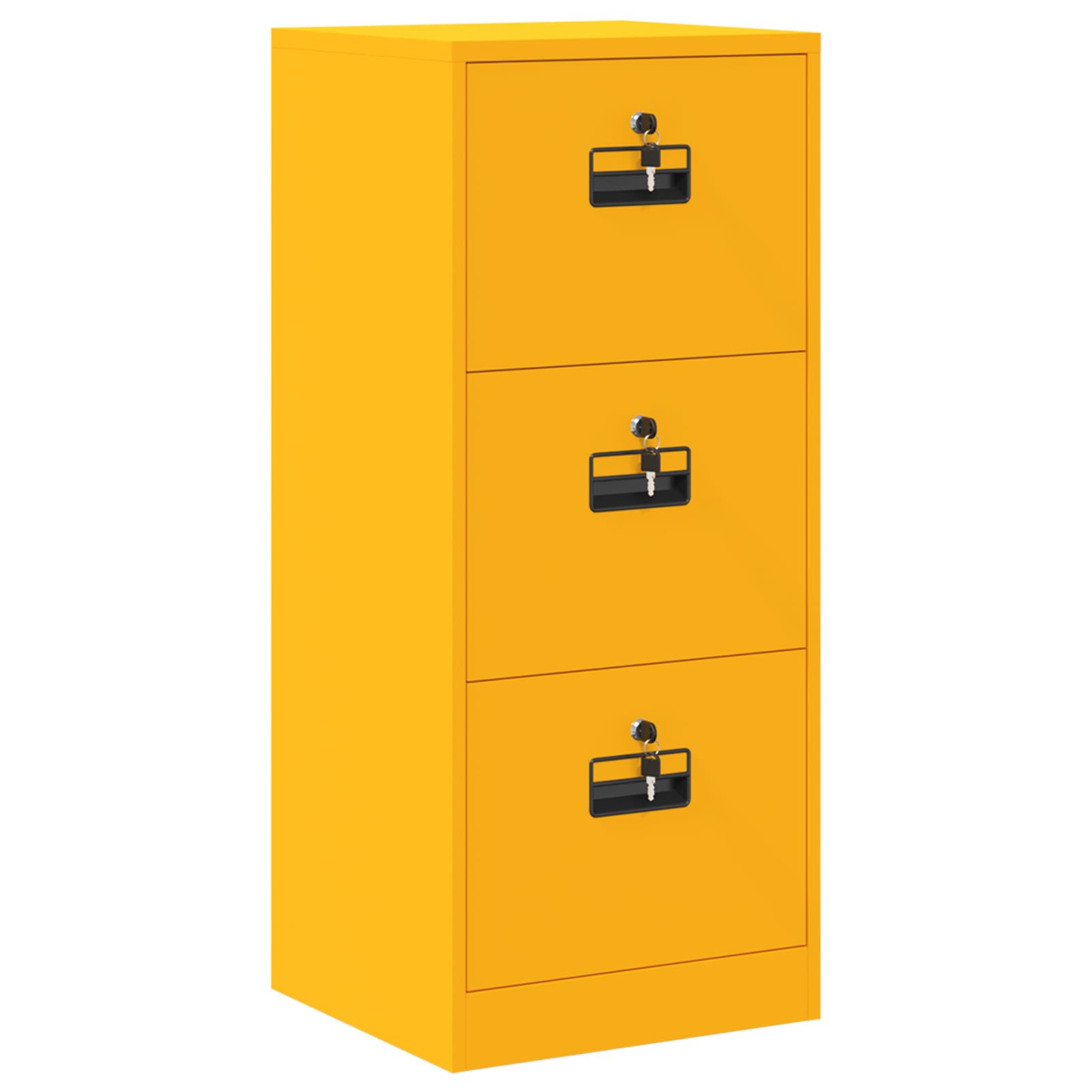 Aktenschrank 2 pcs Schwarz 44 x 50 x 139 cm Kaltgewalzter Stahl