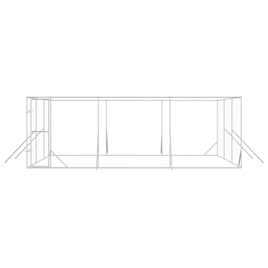 Outdoor-Hundezwinger Silbern 2x2x2 m Verzinkter Stahl