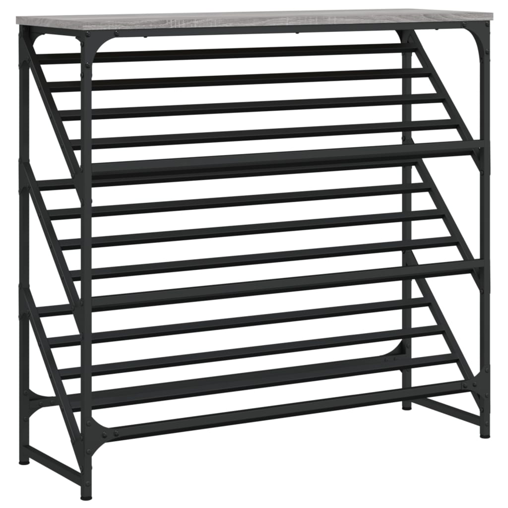 Schuhregal Schwarz 60x30x45 cm Holzwerkstoff