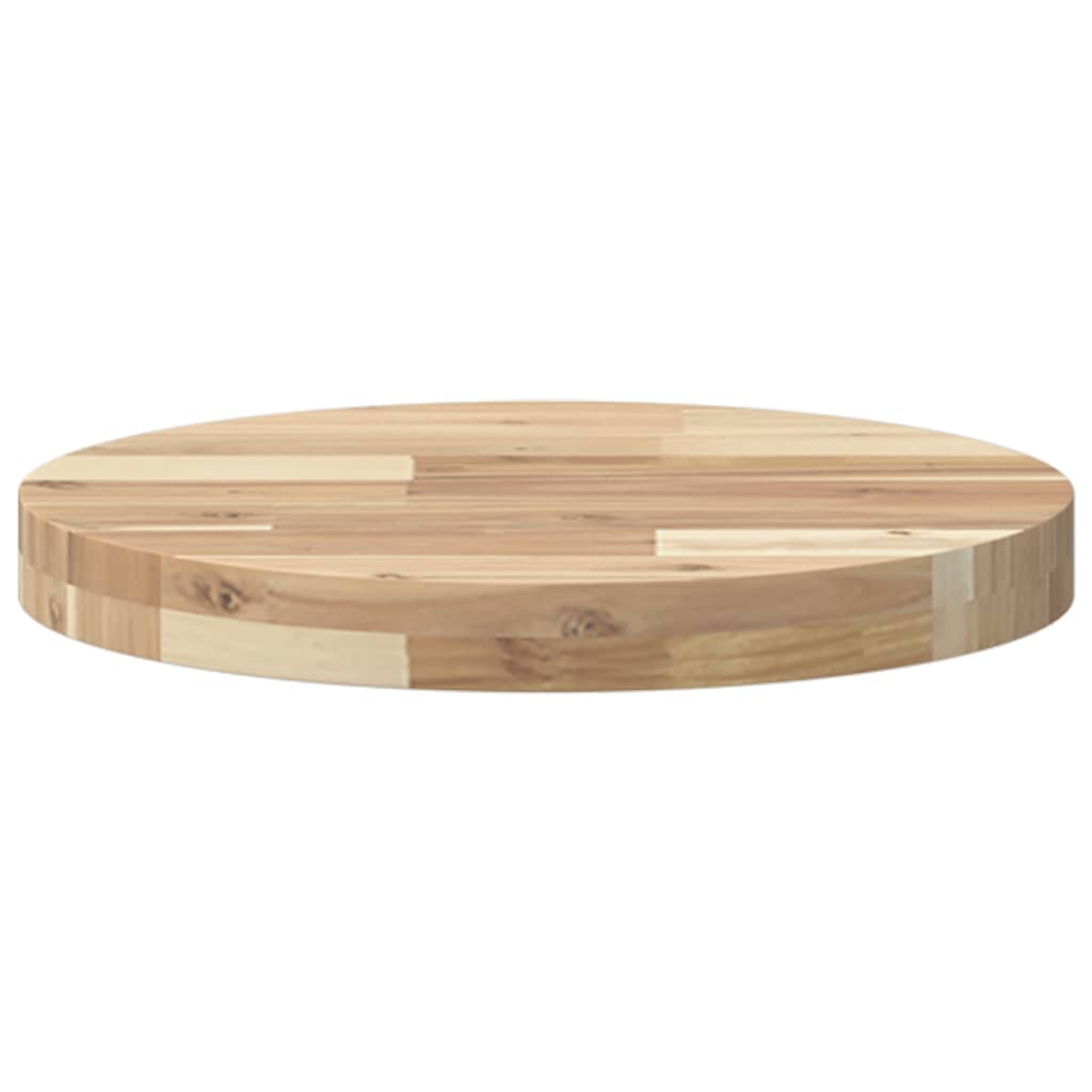 Tischplatte Rund Ø40x2 cm Massivholz Akazie