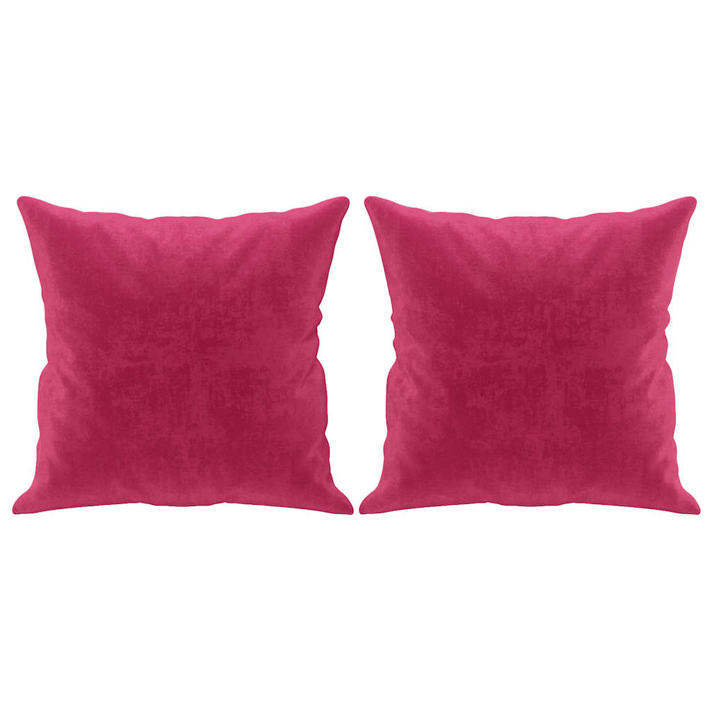 2-Sitzer-Sofa mit Zierkissen Dunkelgrün 120 cm Samt