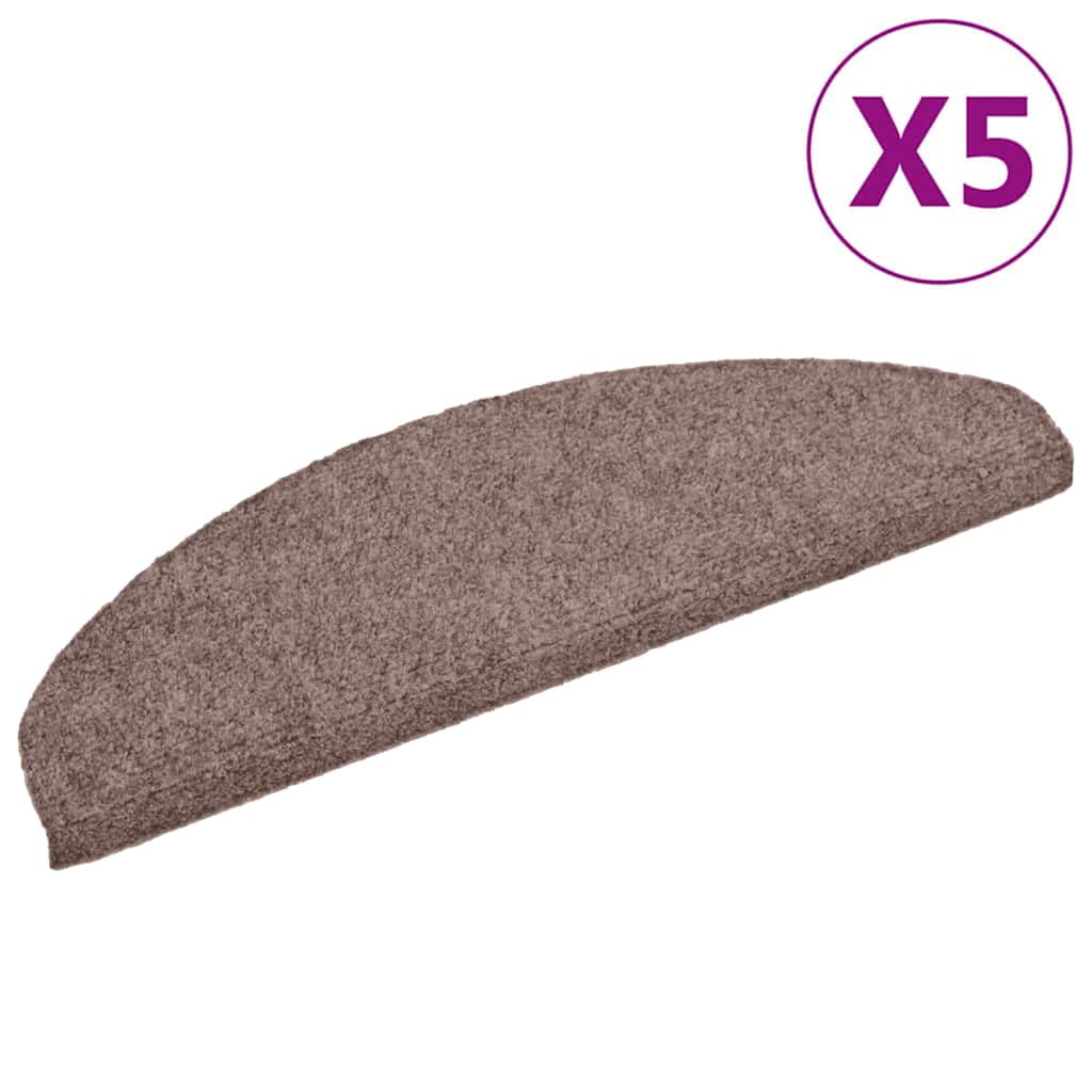 Stufenmatten Selbstklebend 15 Stk. 56x17x3 cm Hellbraun Halbrund