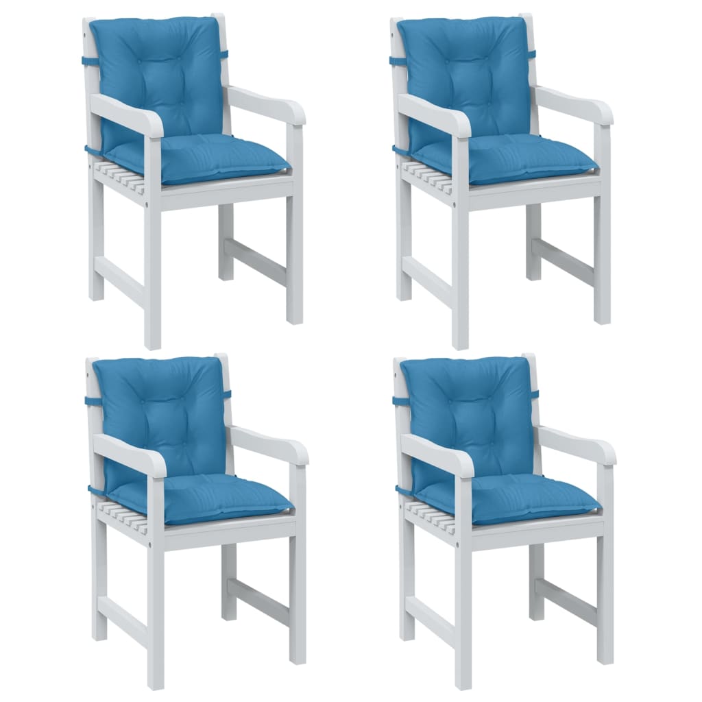 Niedriglehner-Auflagen 2 Stk Melange Anthrazit 100x50x7cm Stoff
