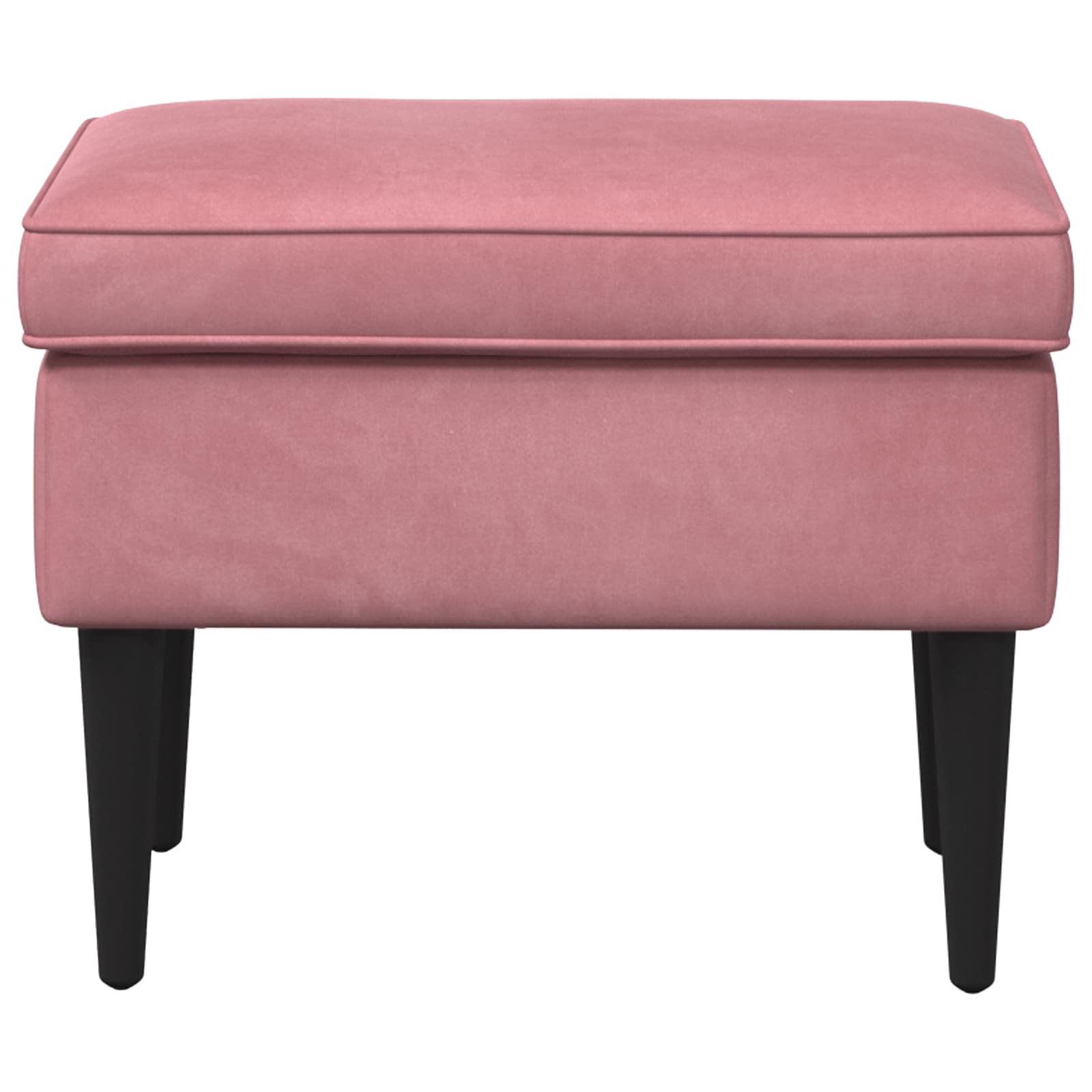 Hocker Hellgrau 55 x 35 x 41 cm Samt