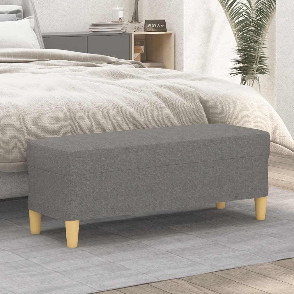 Sitzbank Hellgrau 70x35x41 cm Stoff