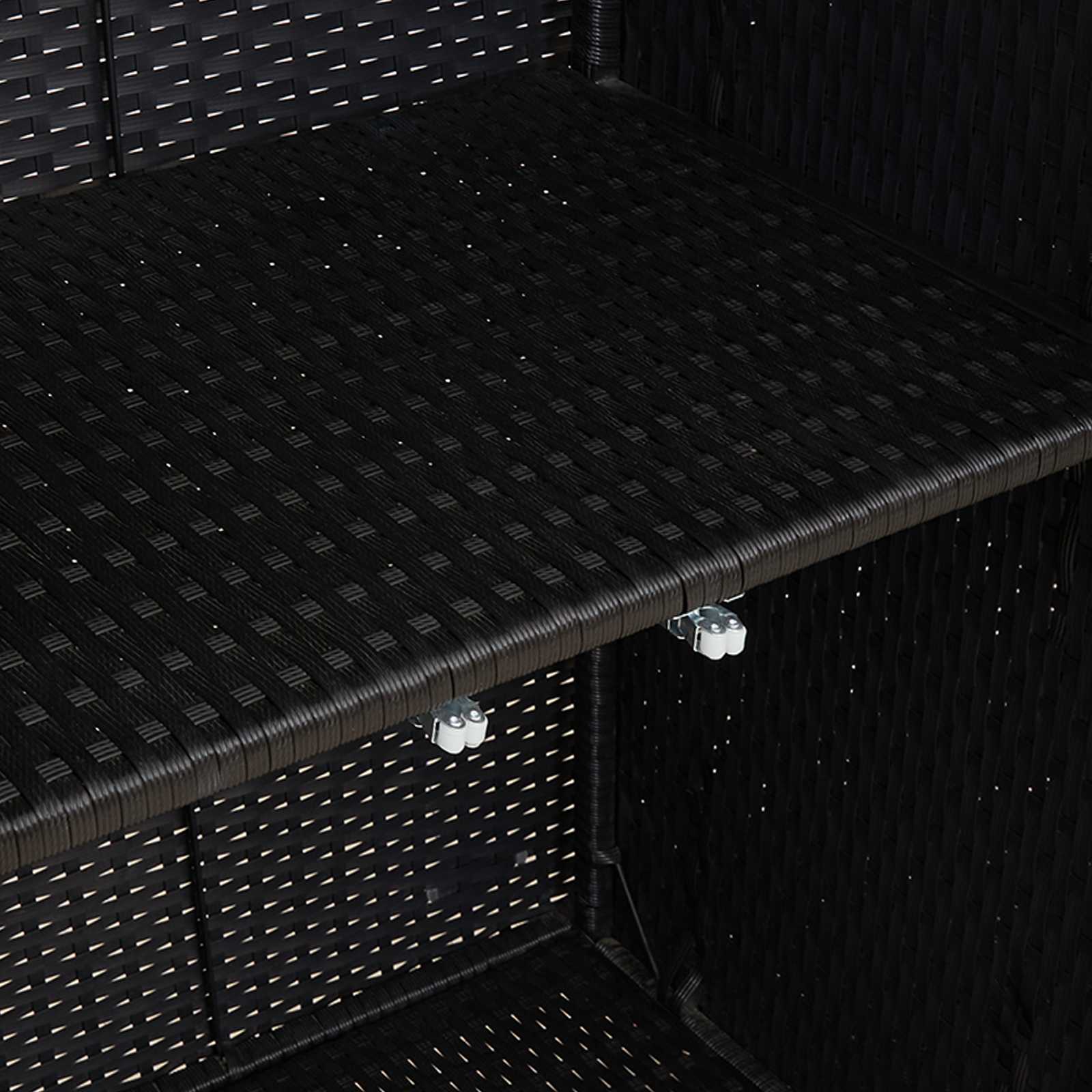 Aufbewahrungsschrank mit Tür Hellgrau 100 x 36 x 102 cm Rattan