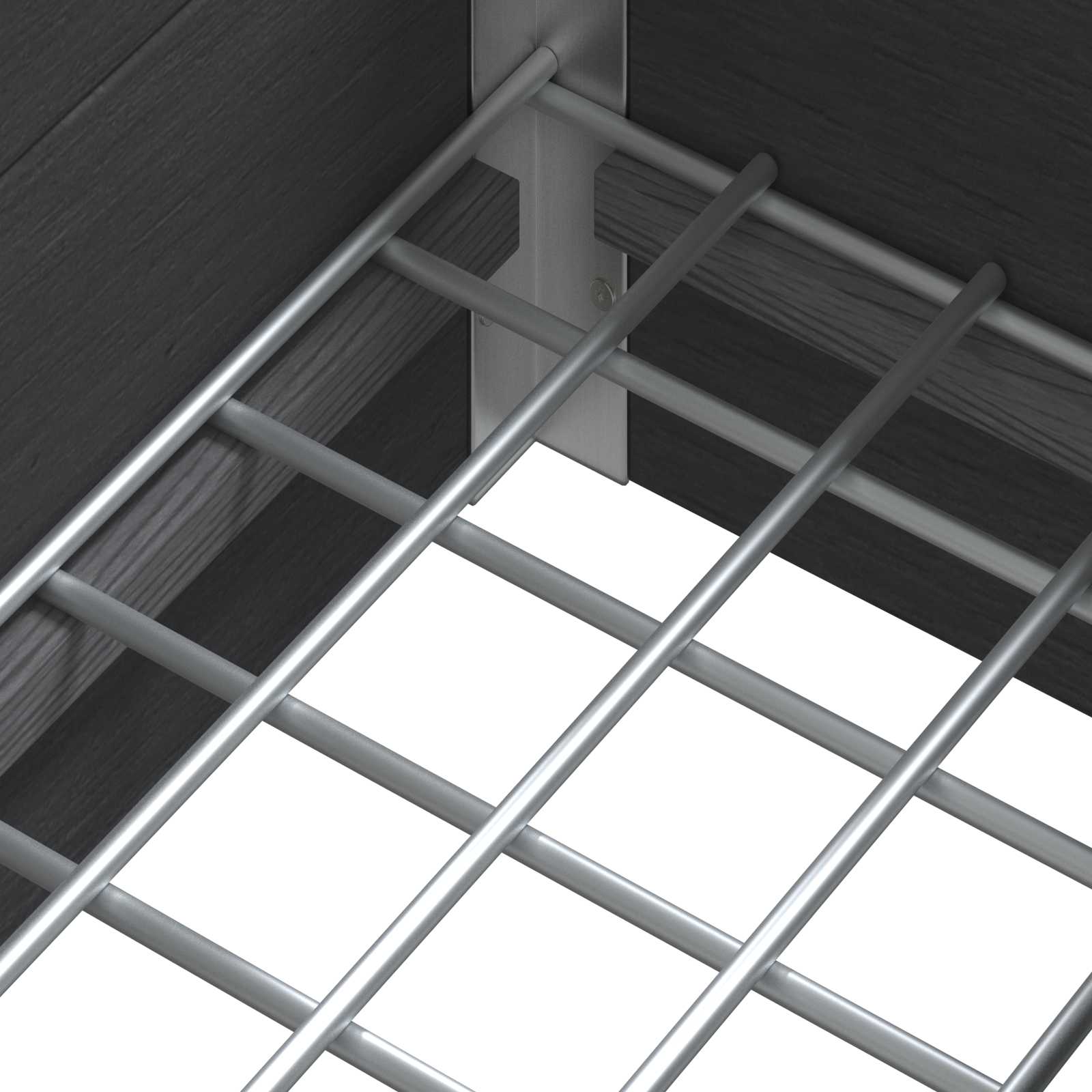 Hochbeet Grau 50 x 30 x 22 cm WPC und Aluminium