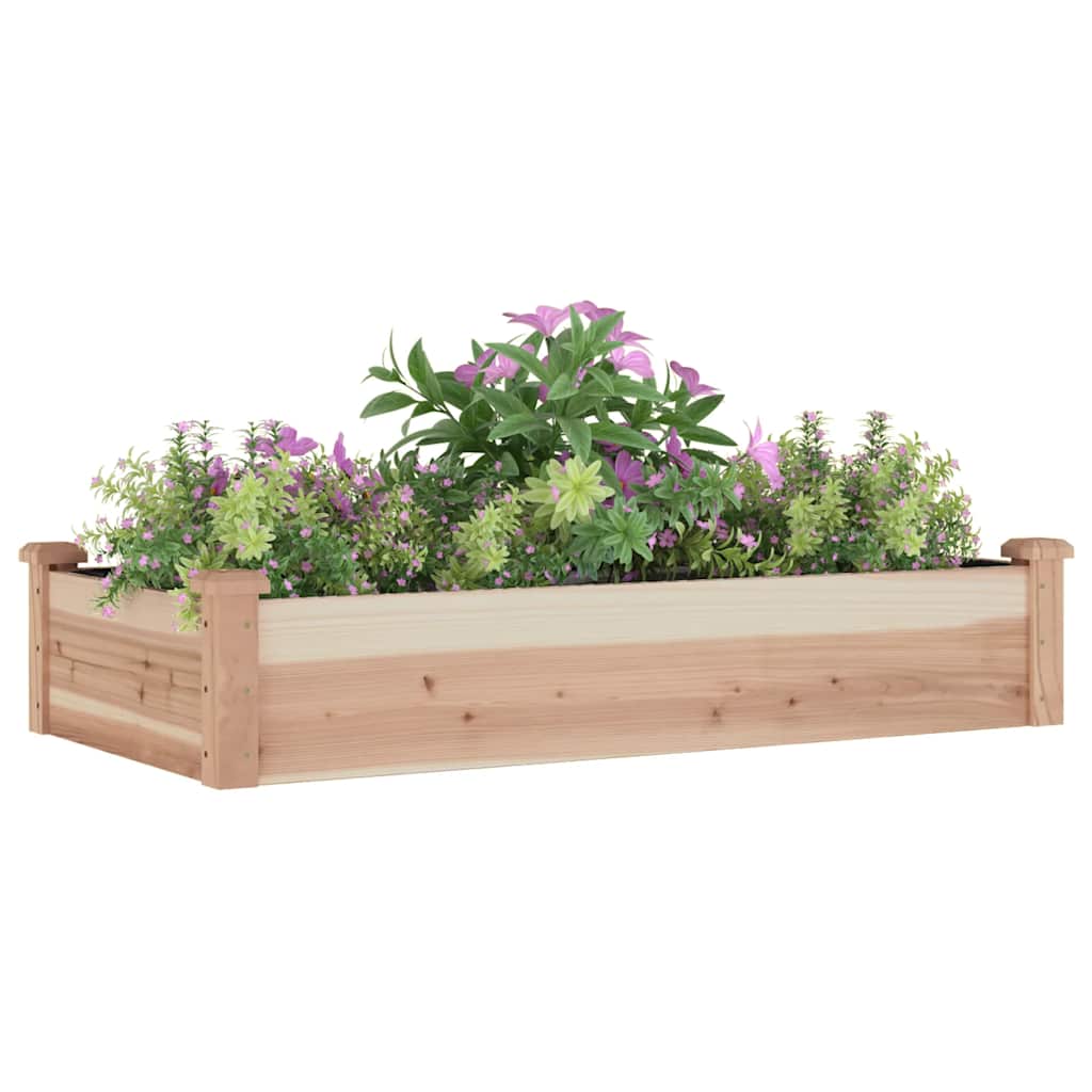 Hochbeet mit Einsatz Grau 120x45x25 cm Massivholz Tanne