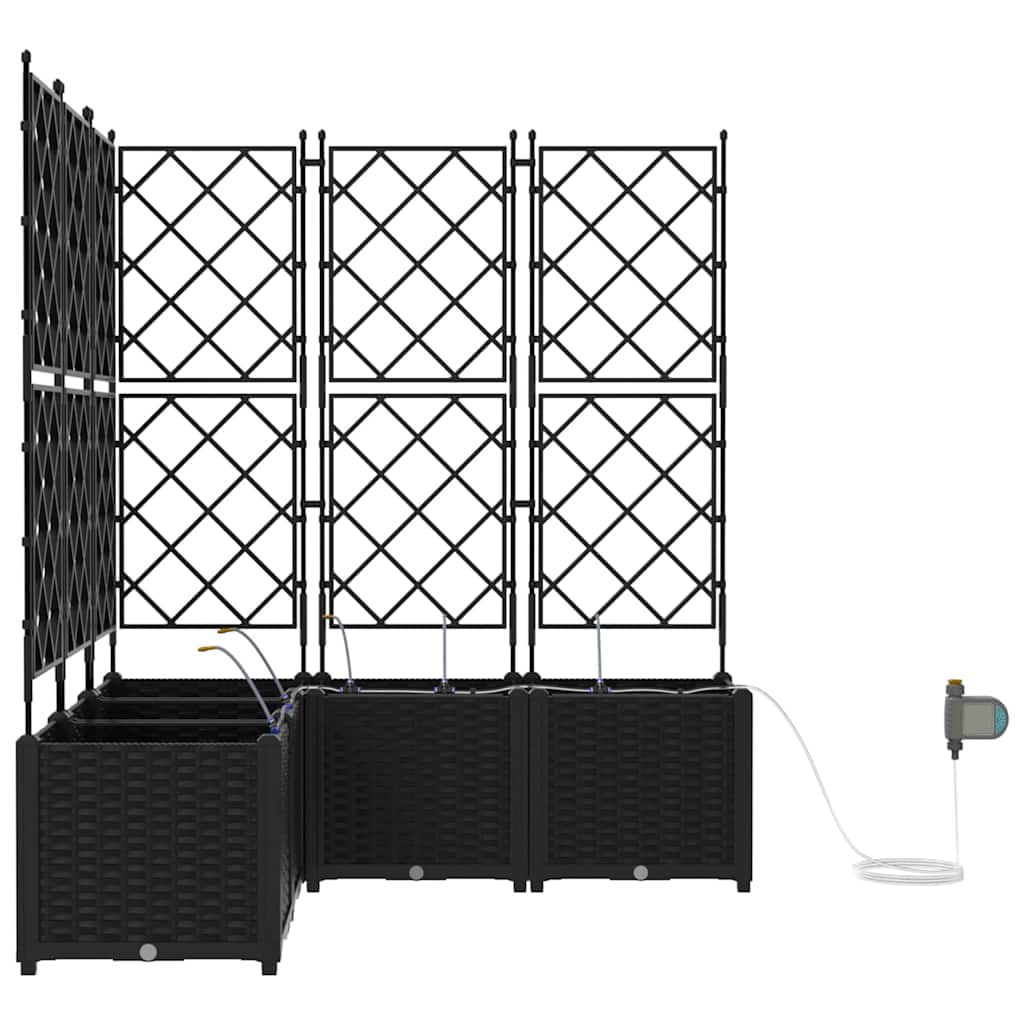 Garten-Pflanzgefäß 4 Stk. Braun 160 x 40 x 22 cm PP