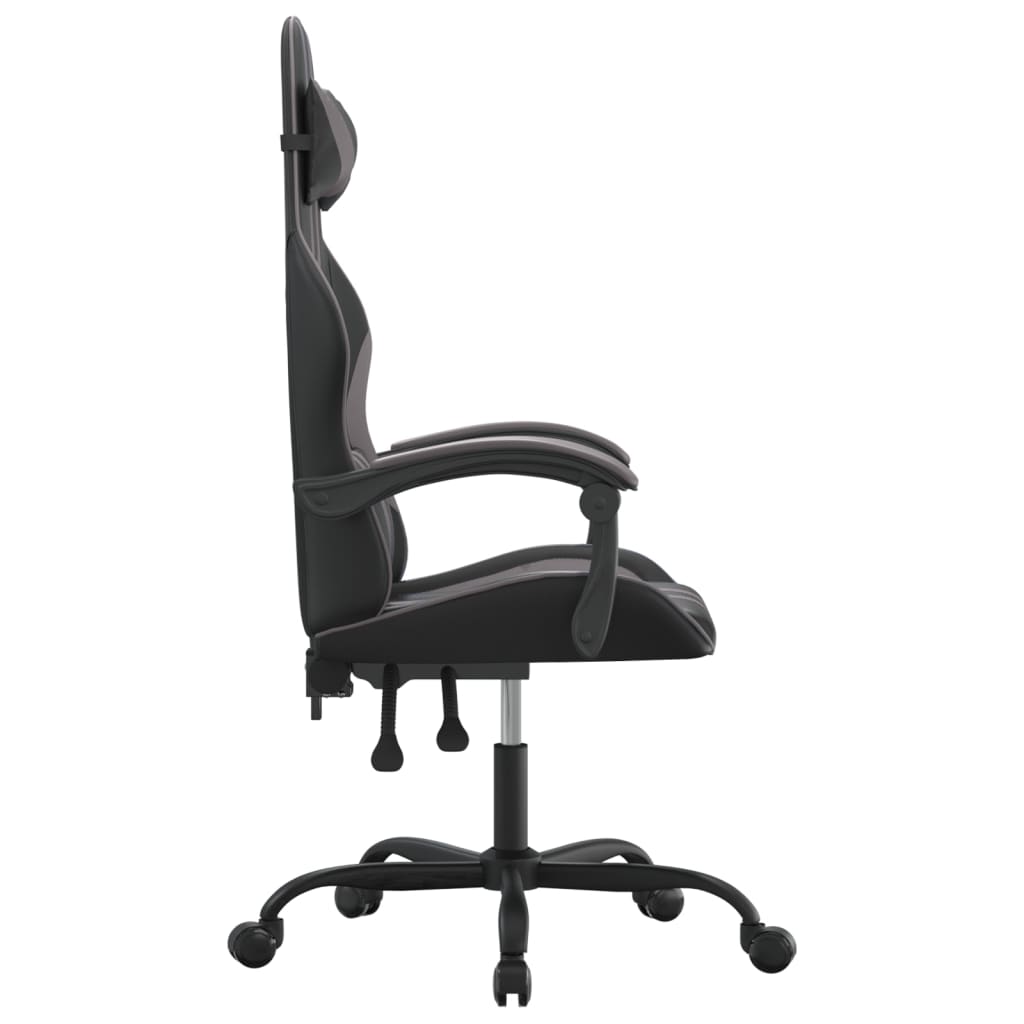 Gaming-Stuhl Drehbar Schwarz und Blau Kunstleder