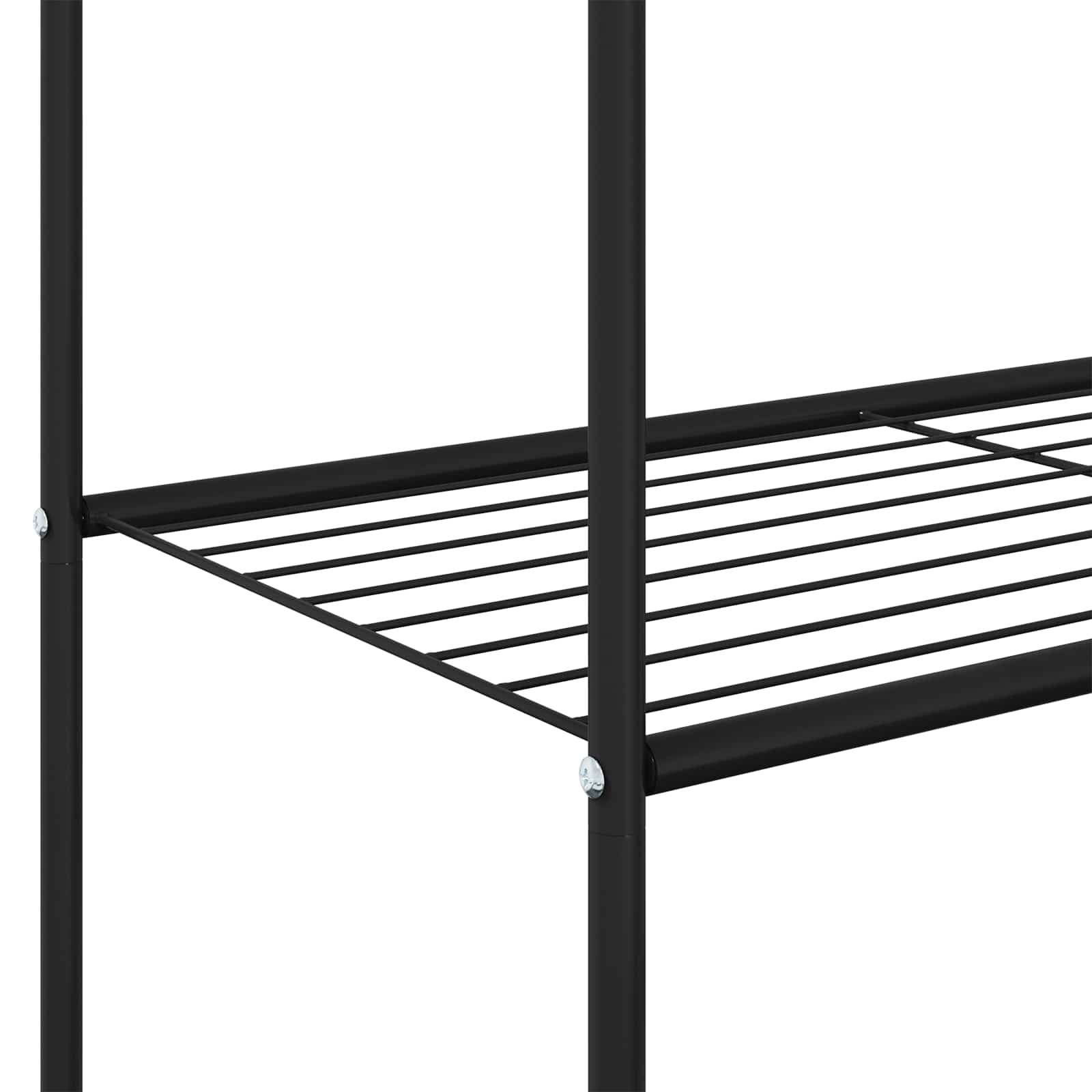 Kleiderständer mit Regal Mit Rad Schwarz 80 x 53 x 156 cm